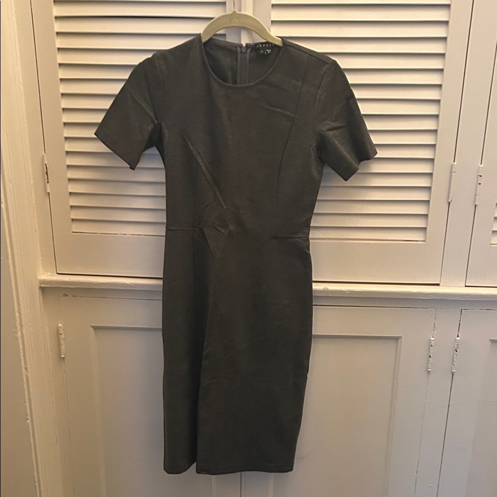 Theory Dark Gray Midi Dress
